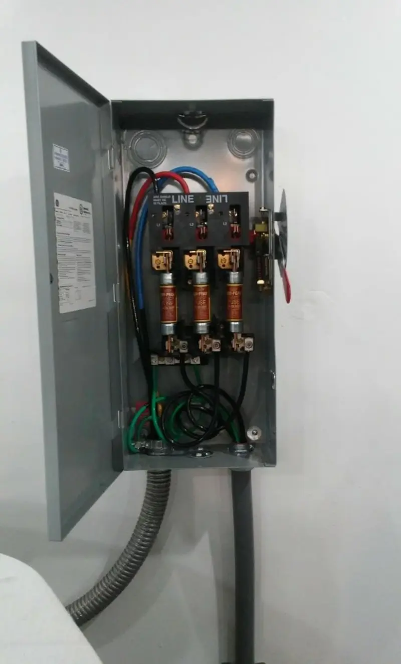 Three-phase disconnect switch installed for Electrical Wiring & Rewiring in Waterloo